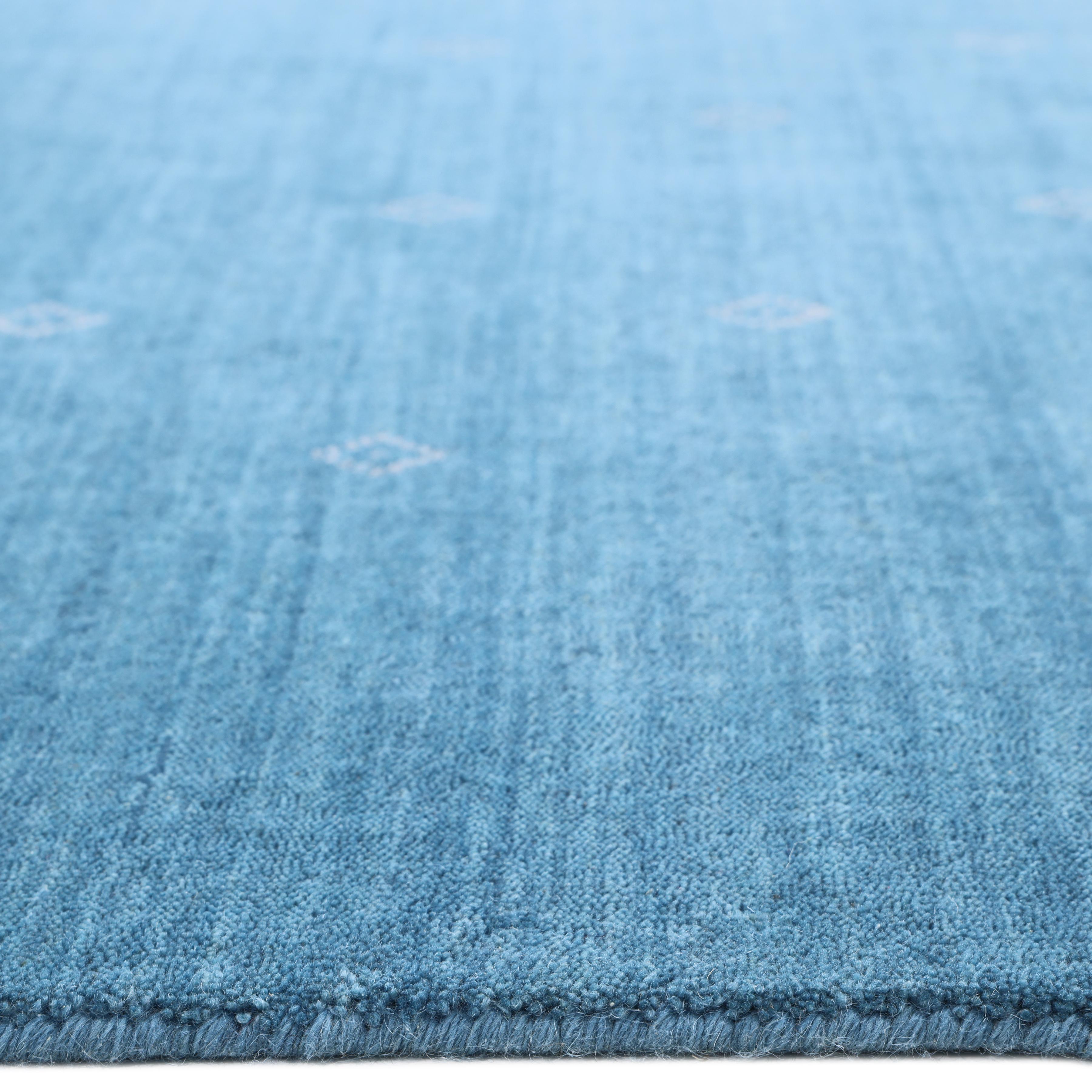 Bohemian Tribal Hand Made Blau Bereich Teppich 5' 0