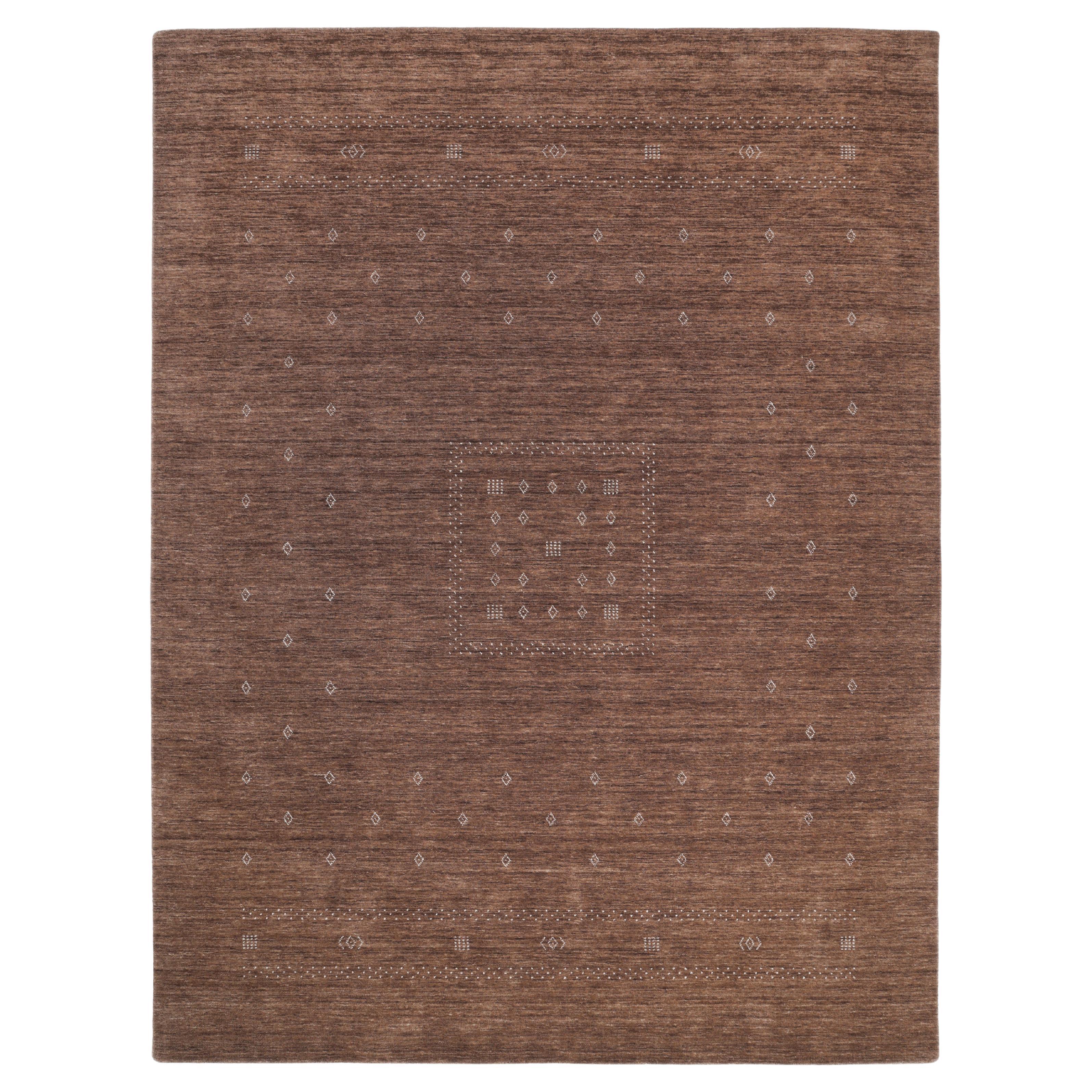 Tappeto Tribale Bohemian Hand Made Marrone 5' 0" x 8' 0"