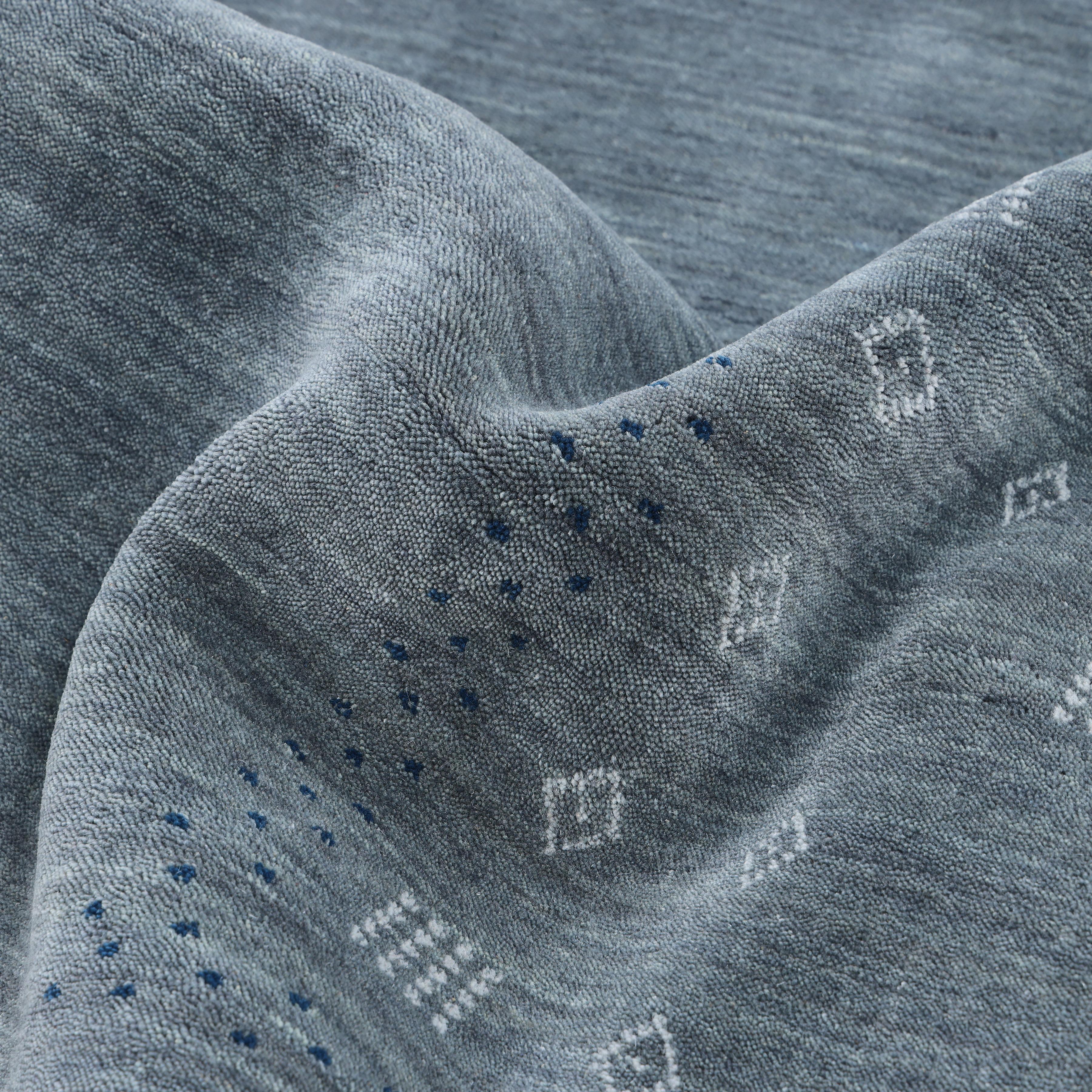 Bohemian Tribal Hand Made Gray Bereich Teppich 3' 0