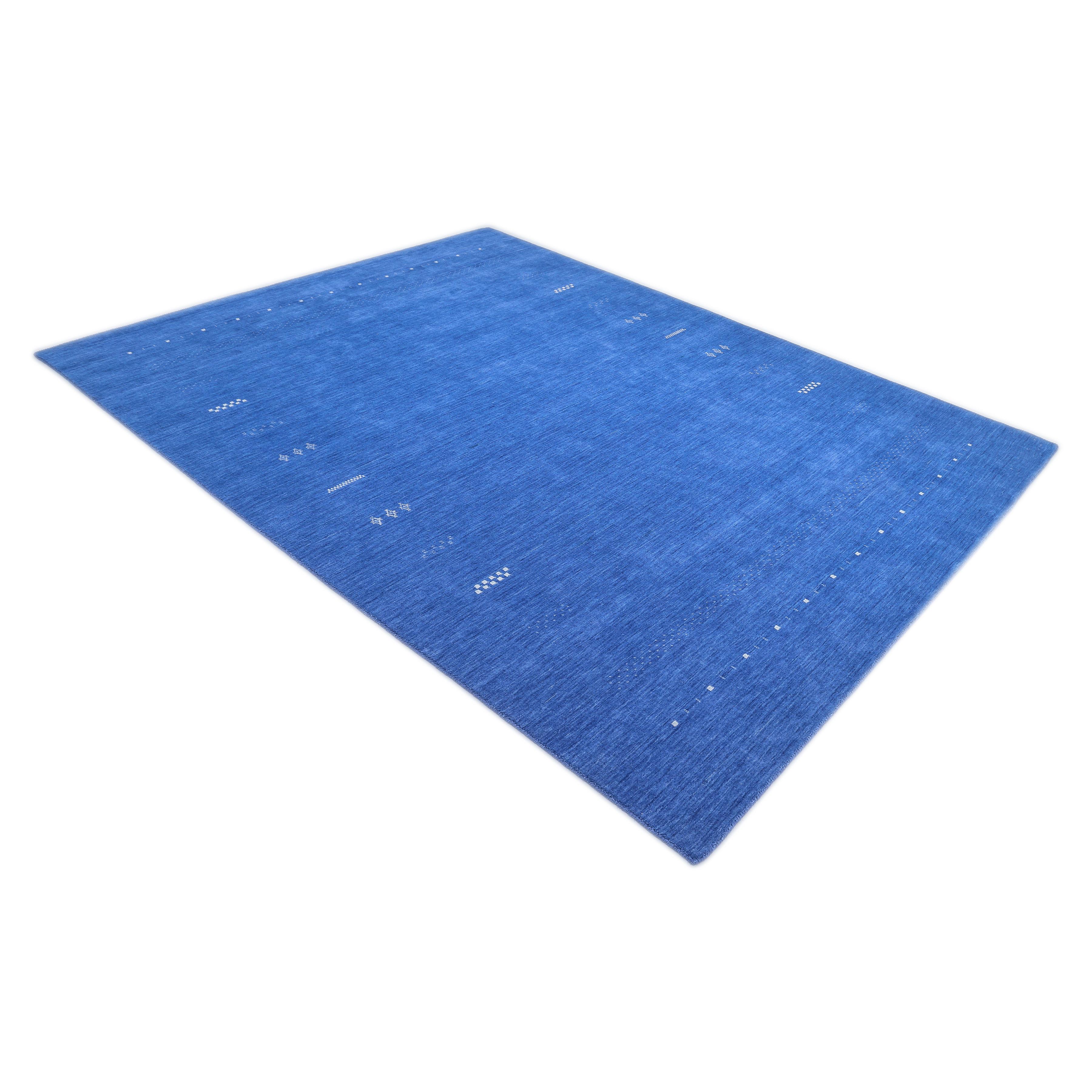 Wool Bohemian Tribal Hand Made Navy Area Rug 8' 0