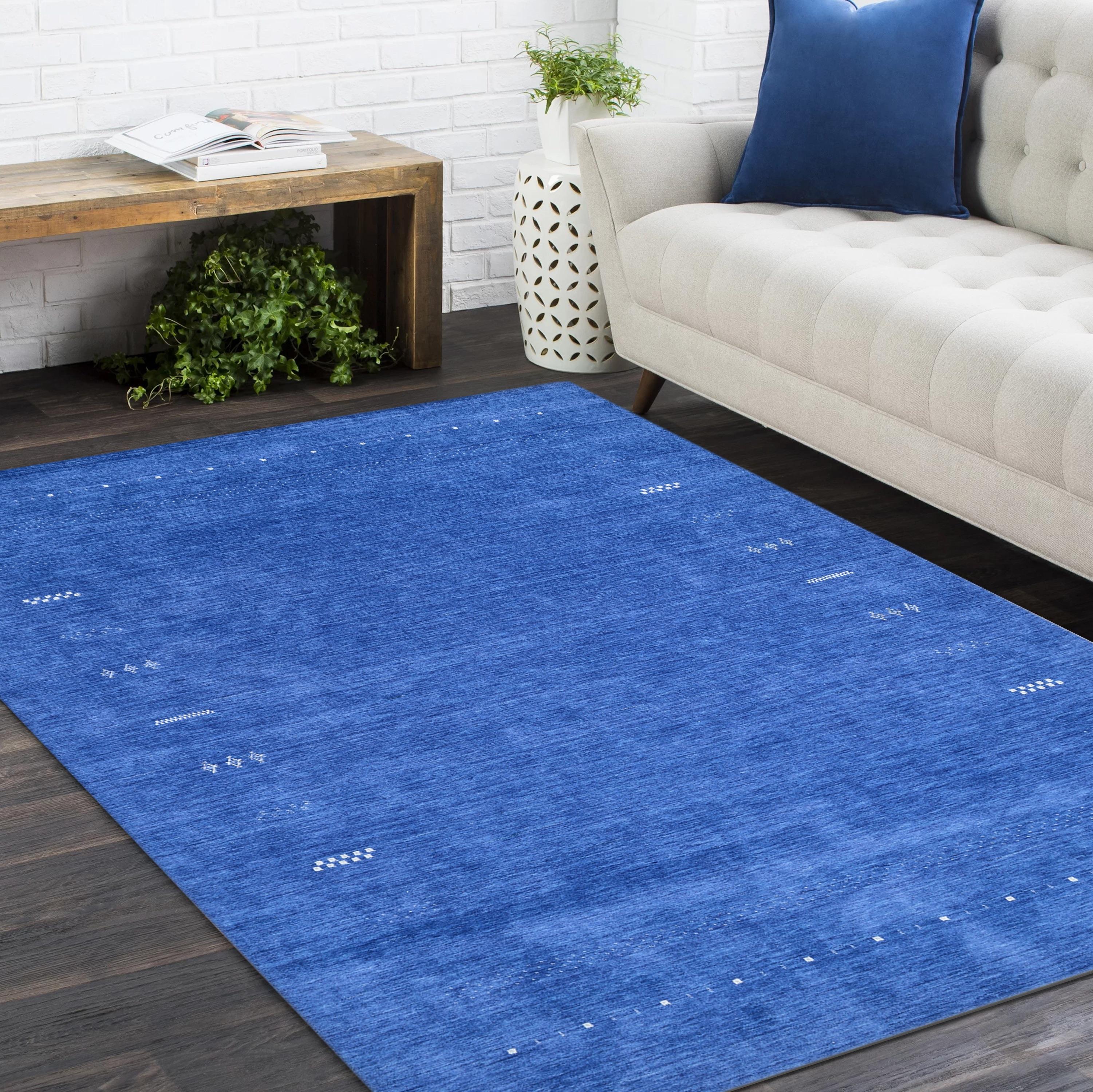 Bohemian Tribal Hand Made Navy Area Rug 8' 0
