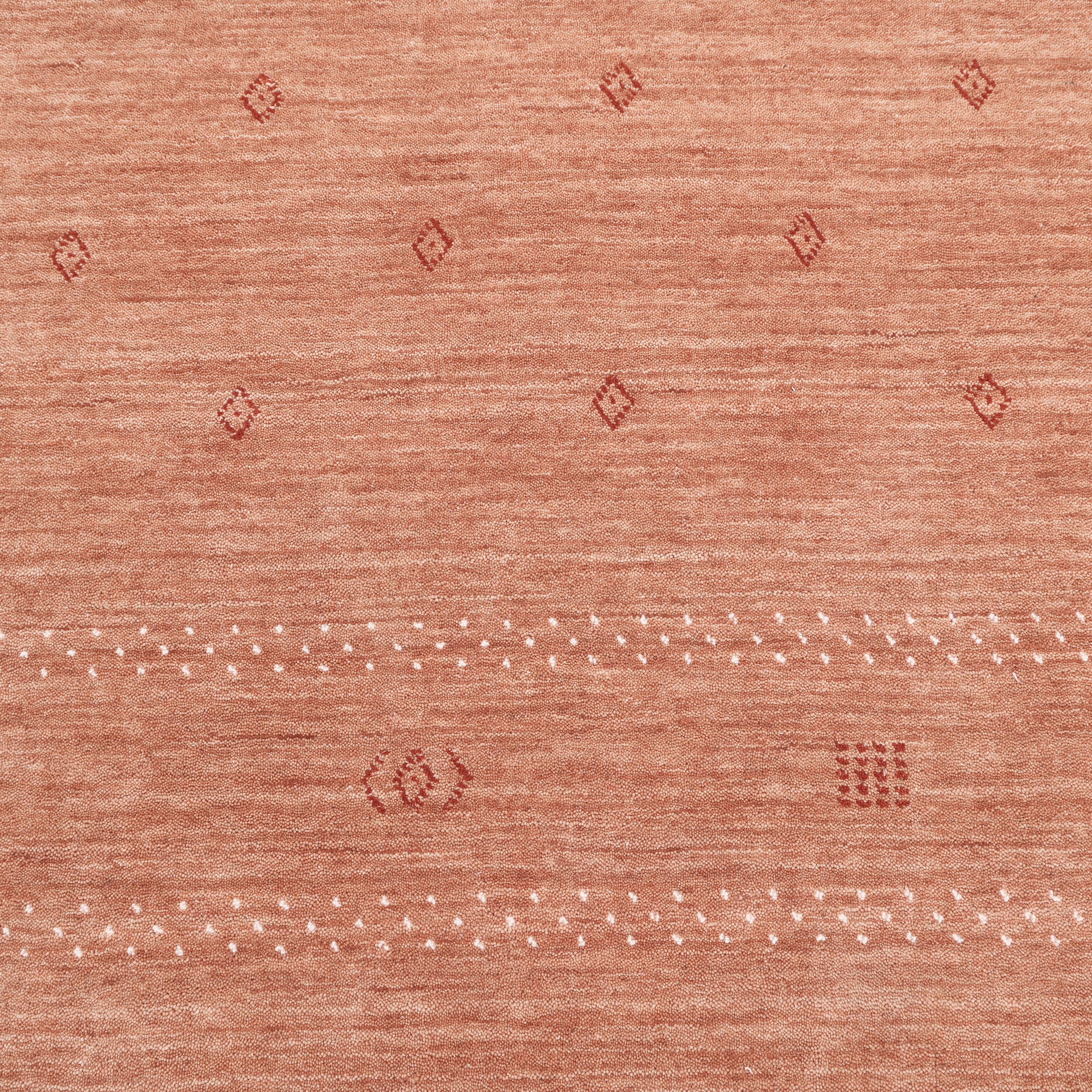Bohemian Tribal Hand Made Pfirsich Bereich Teppich 3' 0