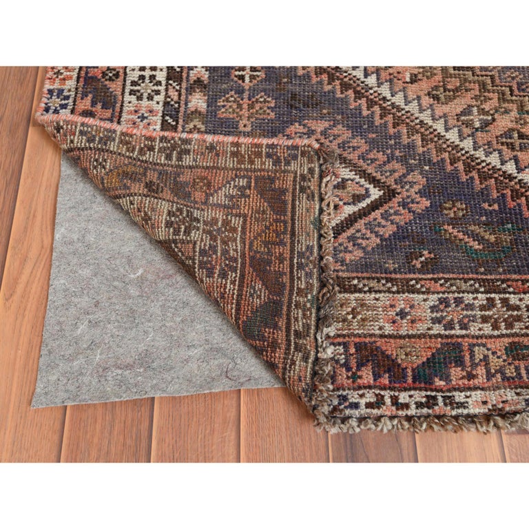 Bohemian Vintage Worn Down Persian Qashqai Faded Rust Color Handmade ...