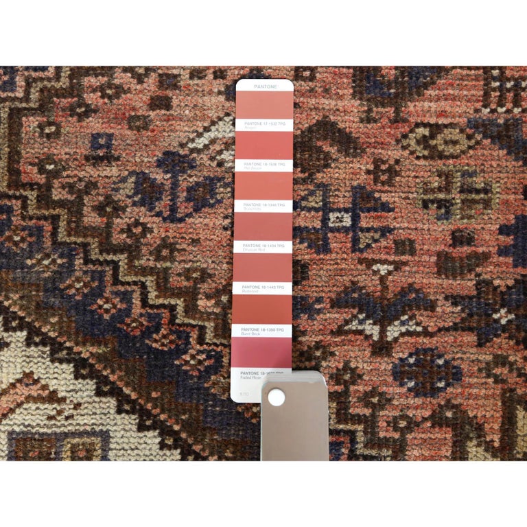Bohemian Vintage Worn Down Persian Qashqai Faded Rust Color Handmade ...