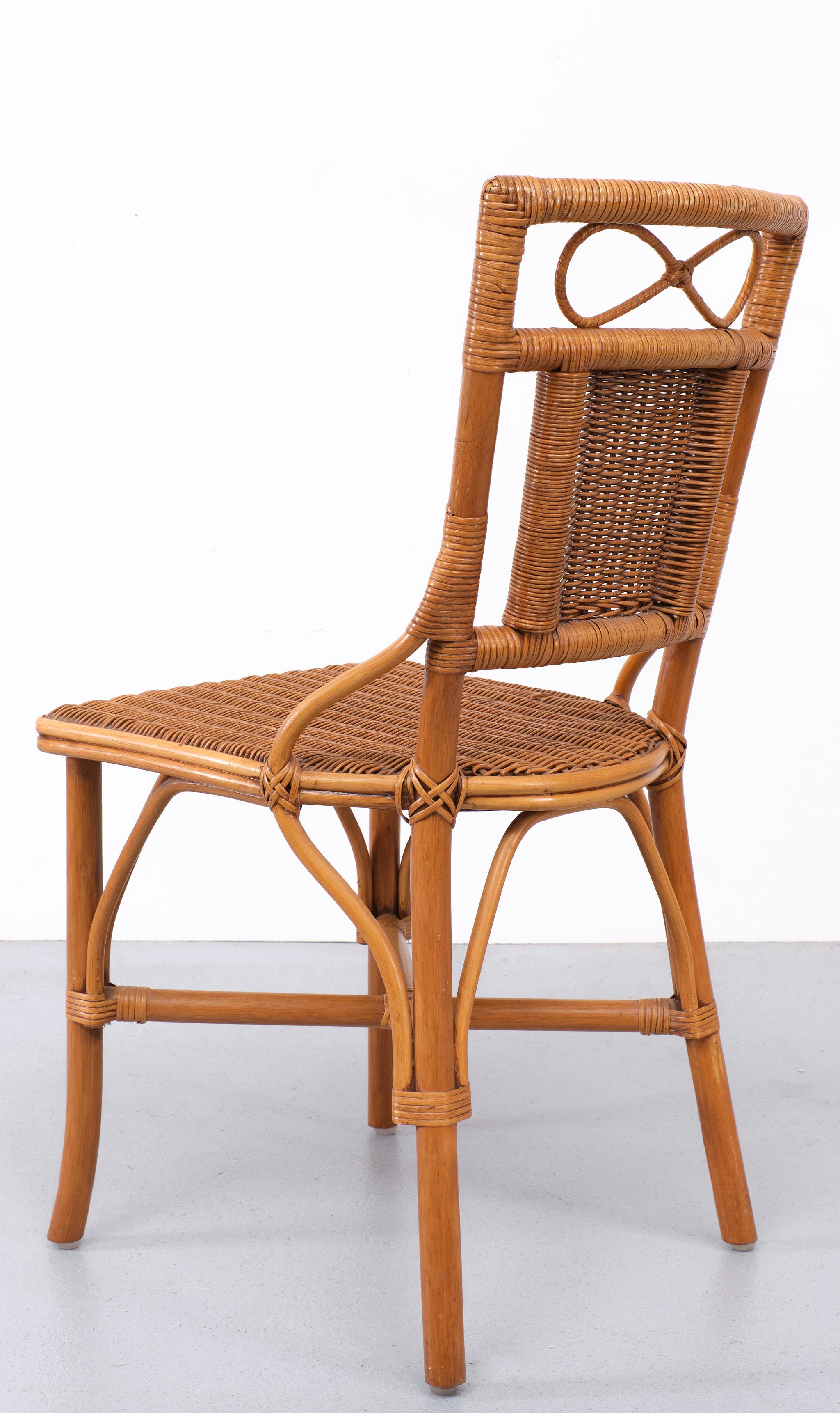 Bohemian Wicker Desk and Chair 1970s France  For Sale 4