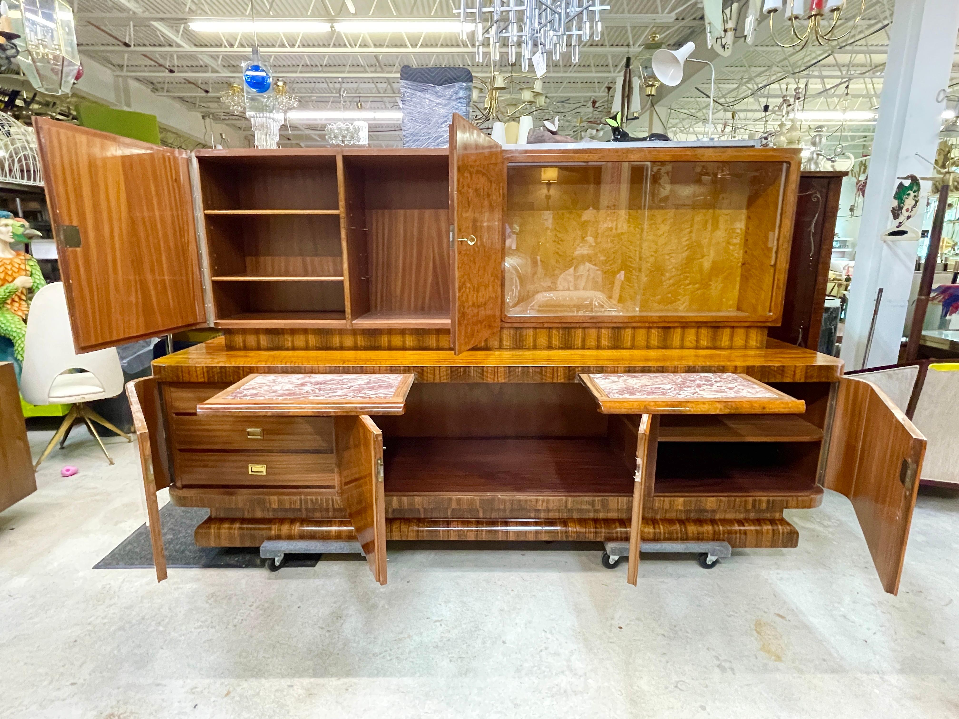 Bohemien Functionalist Sideboard Bar In Good Condition For Sale In Hanover, MA