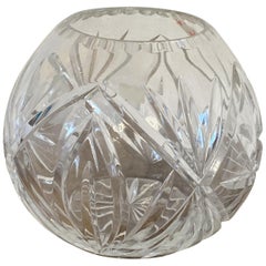Retro Bohemin Cut Crystal Centrepiece Bowl