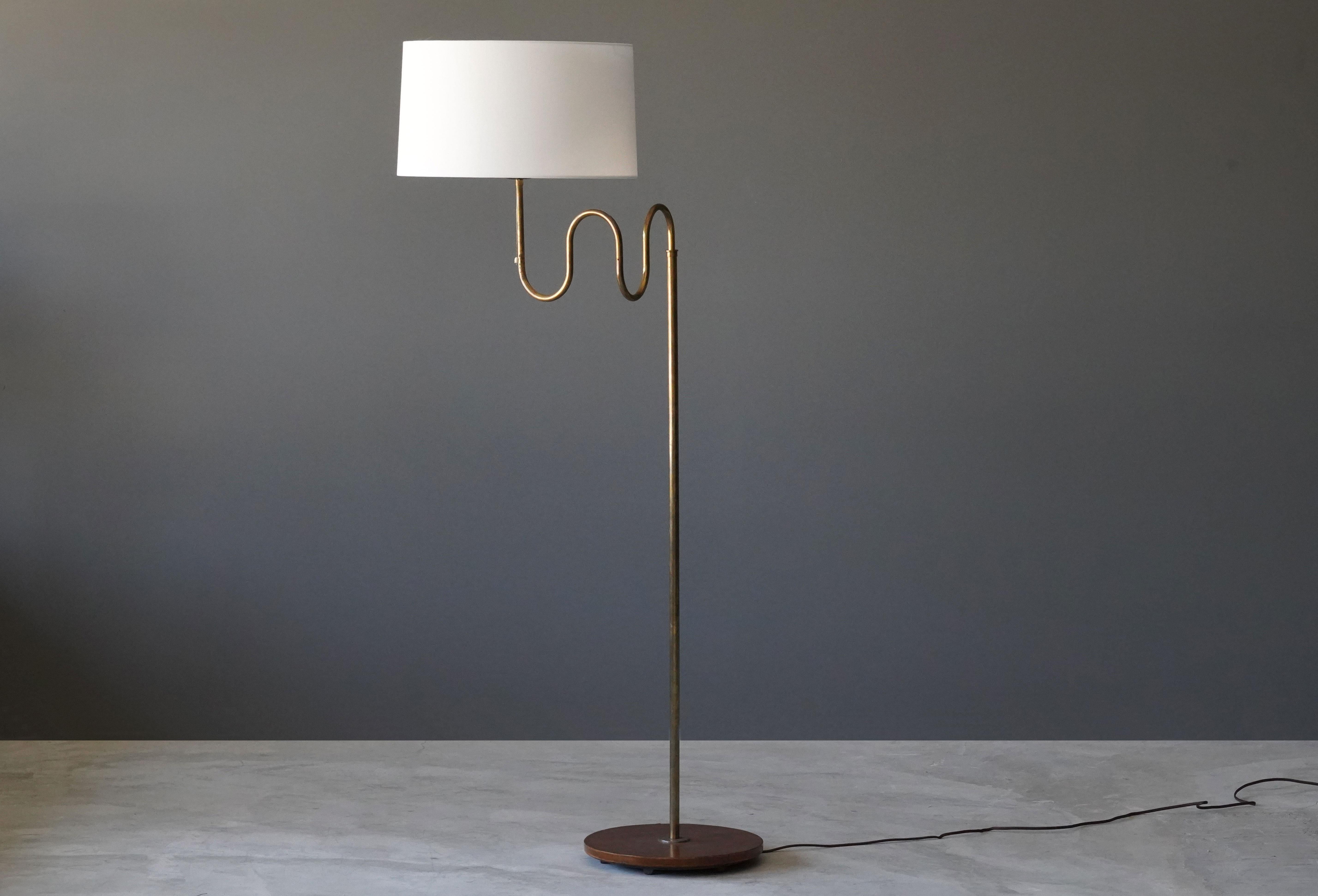 An adjustable functionalist floor lamp, produced by Böhlmarks, Sweden, 1940s. A highly functional piece providing adjustable height as well as an adjustable position of the arm.

Other famous lighting designers of the 20th century include serge