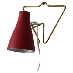 Böhlmarks, Adjustable Wall Light / Table Lamp, Brass, Metal, Sweden, 1950s