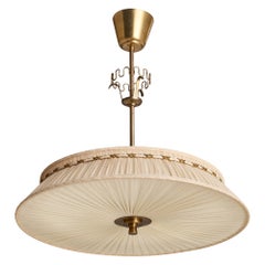 Böhlmarks Attribution, Pendant, Brass, Fabric, Sweden, 1930s