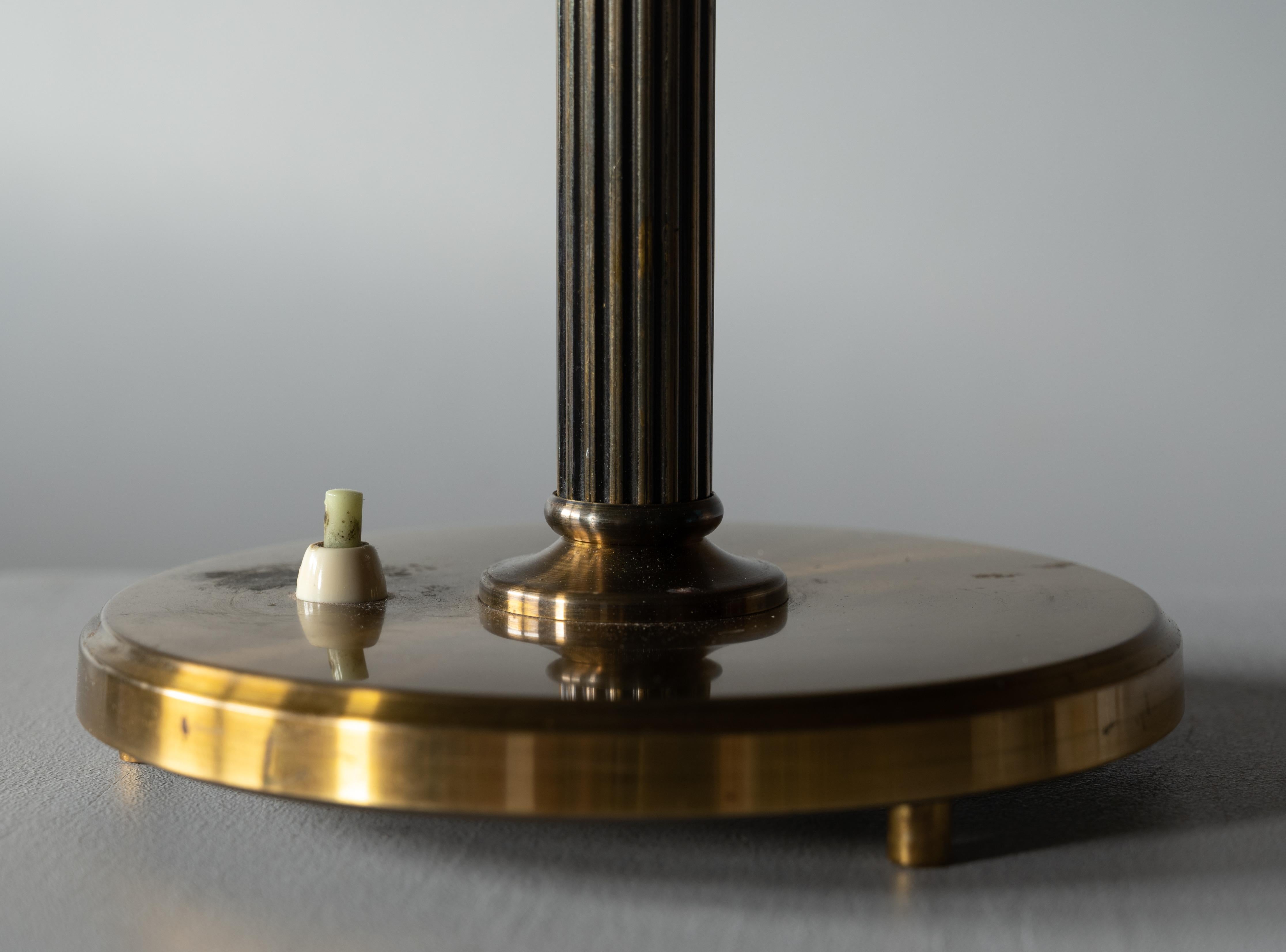 Metal Böhlmarks 'Attribution', Table Lamp, Brass, Sweden, 1940s