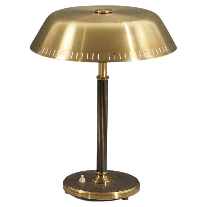 Böhlmarks 'Attribution', Table Lamp, Brass, Sweden, 1940s For Sale