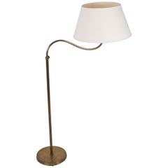 Böhlmarks Camel Brass Adjustable Floor Lamp, Sweden, 1930