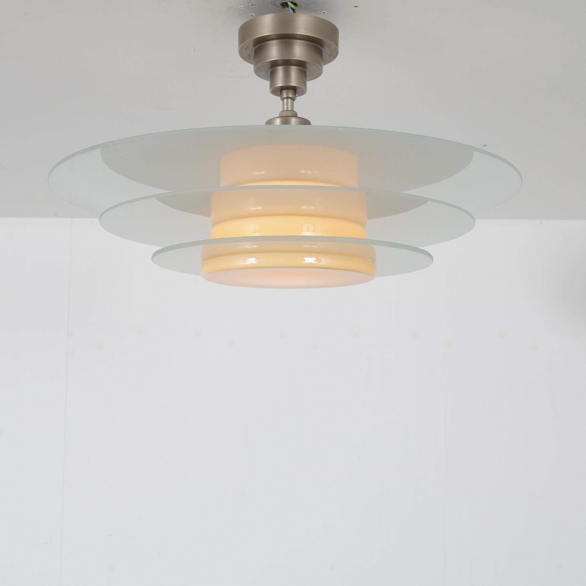 Mid-20th Century Bohlmarks Ceiling Lamp from Sweden, 1930 For Sale