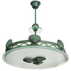 Bohlmarks Shell Pendant Fixture Swedish Art Deco