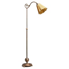 Vintage Böhlmarks Swedish Grace Floor Lamp in Brass, Sweden, 1930s