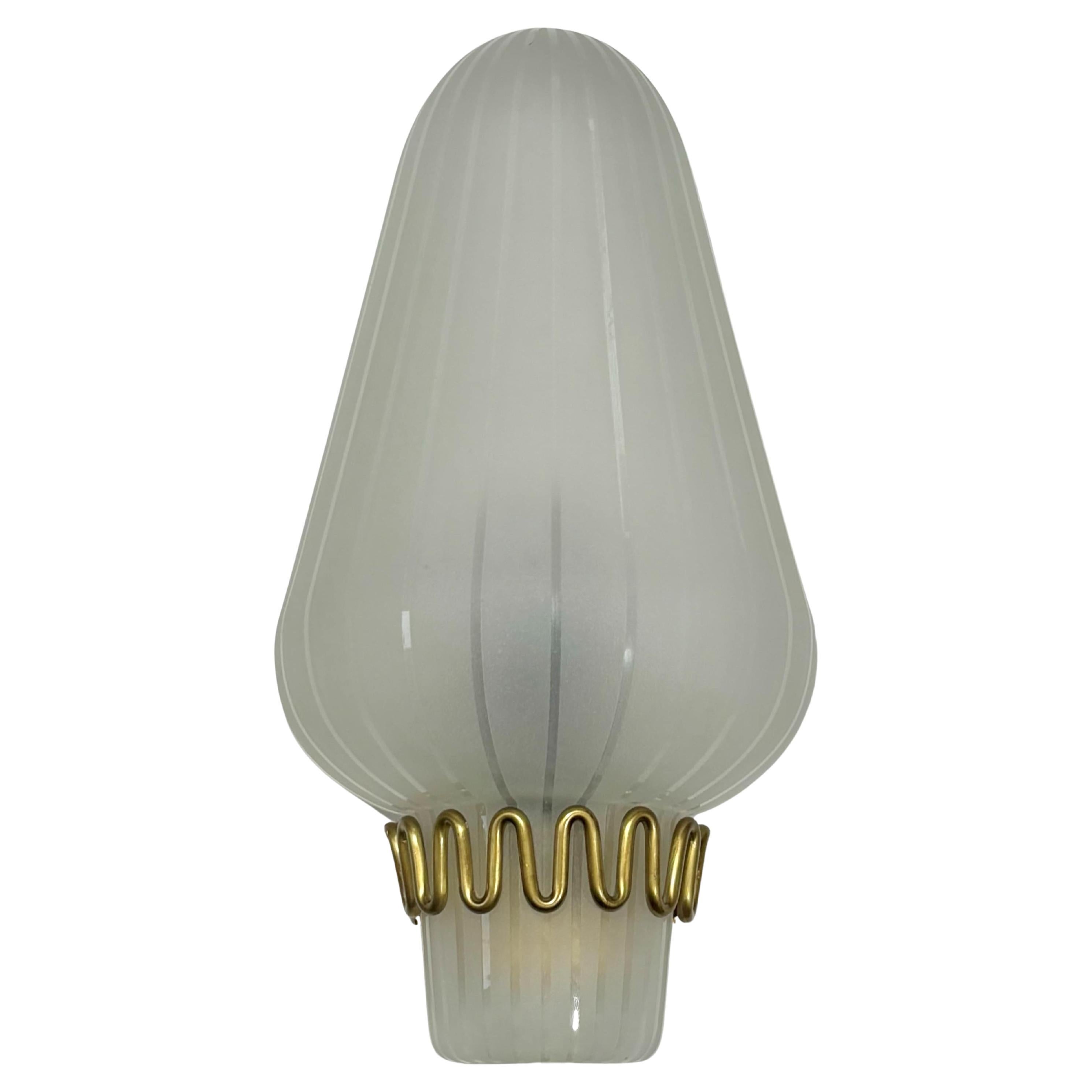 Böhlmarks, Swedish Modern wall lamp 8601, brass
glass, Sweden, 1940s