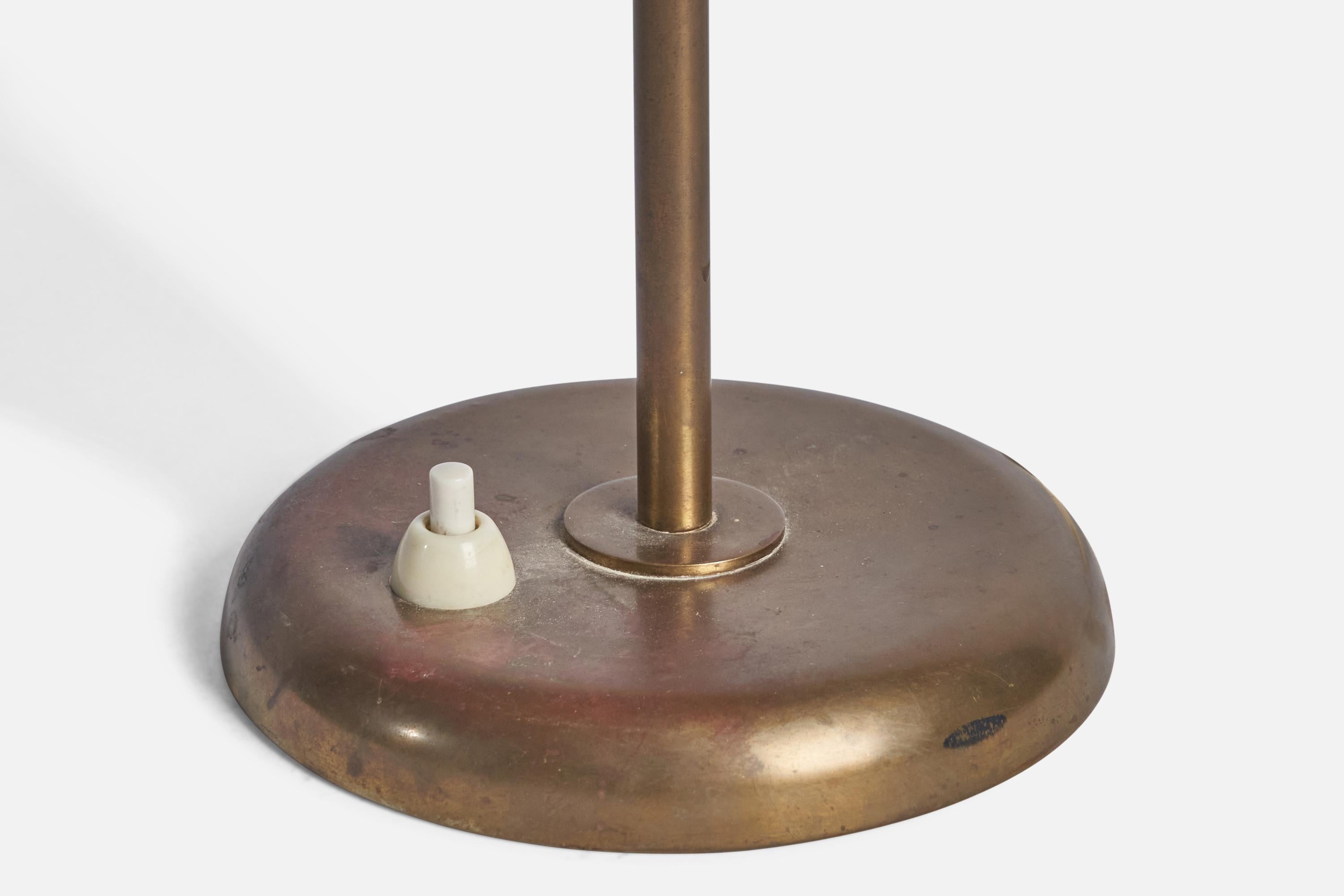 Böhlmarks, Table Lamp, Brass, Metal, Sweden, 1940s In Good Condition For Sale In High Point, NC