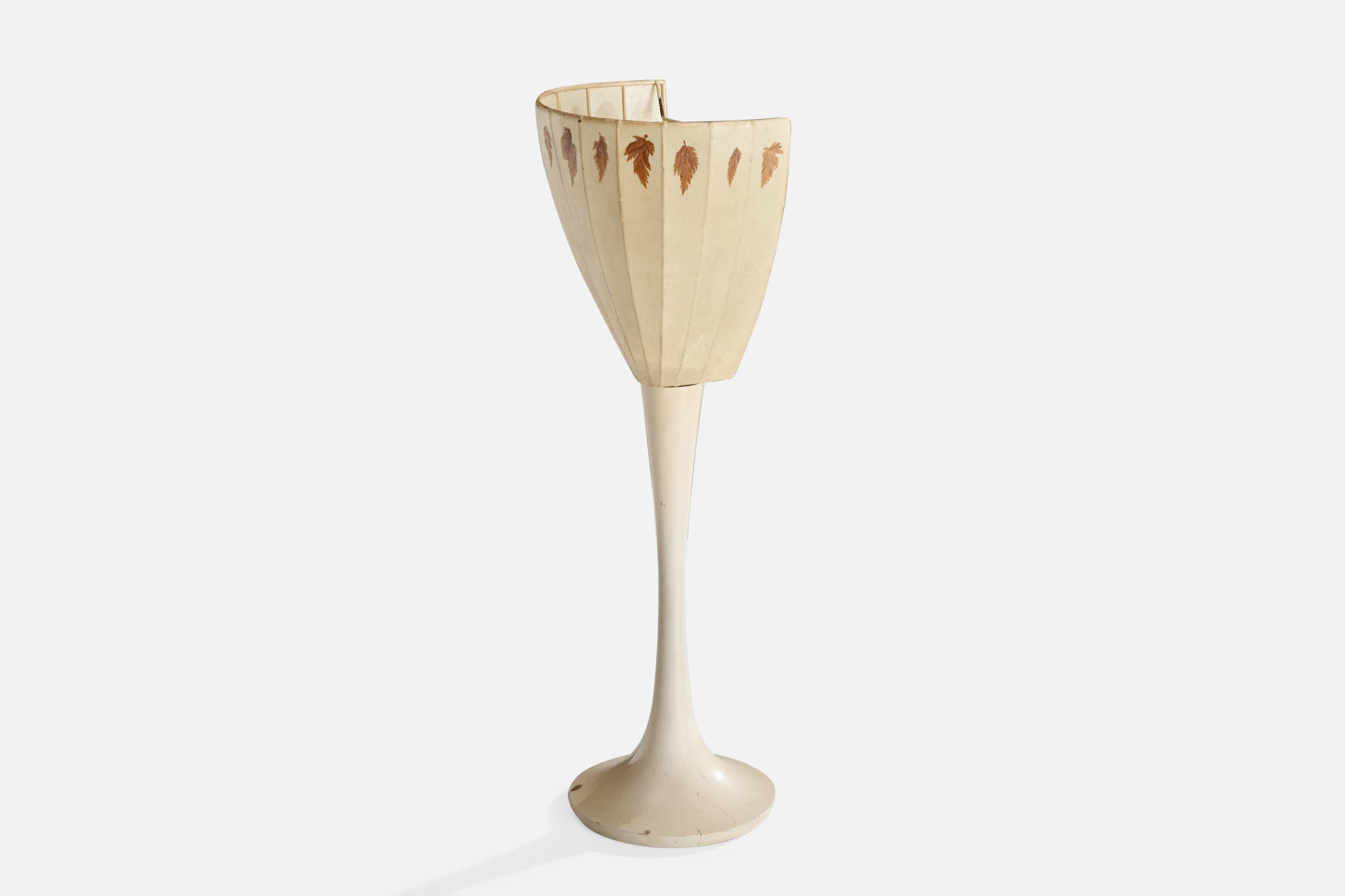 Suédois Böhlmarks, lampe de table, Wood, parchemin, Suède, années 1940 en vente