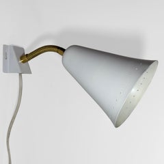 Lampada da parete Böhlmarks 8826, design scandinavo, ottone e acciaio, Svezia, anni '40
