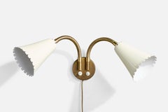 Böhlmarks, Wall Light, Brass, Metal, Sweden, 1940s