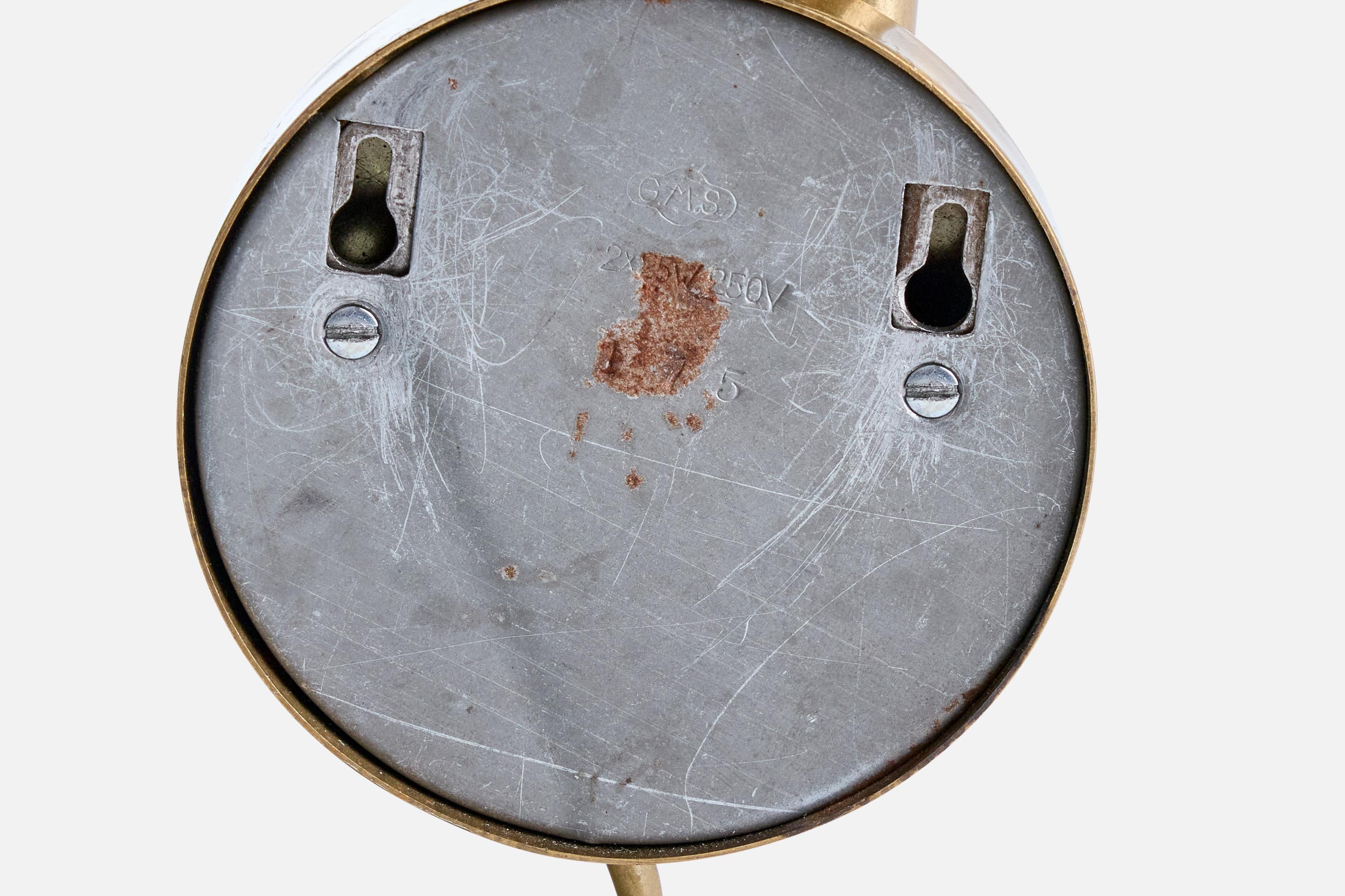 Böhlmarks, Wall Light, Brass, Metal, Sweden, 1940s For Sale 2