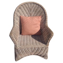 Boho Chic Bamboo and Rattan Lounge Chair