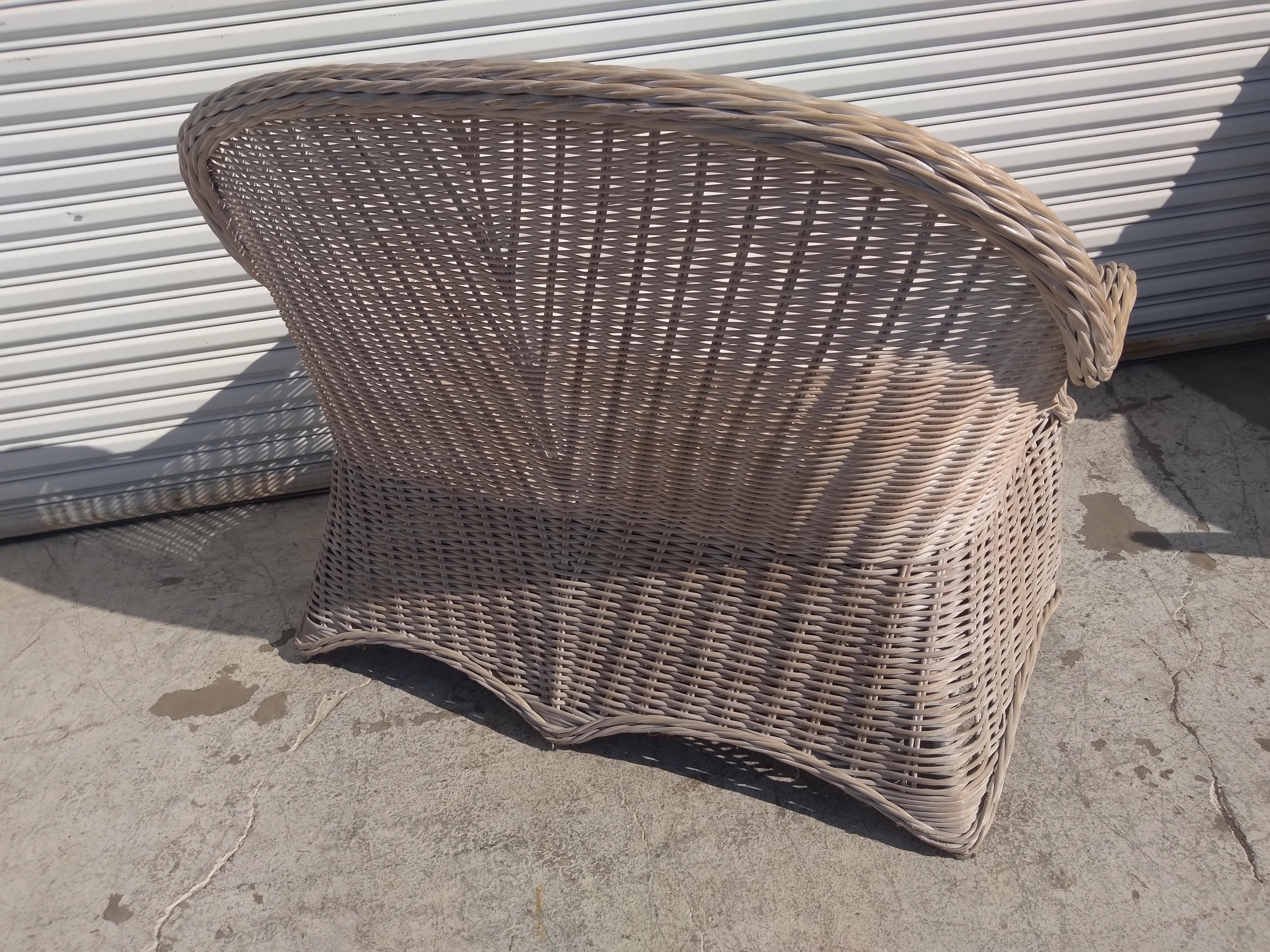 Sofá boho chic de bambú y ratán Malasio en venta