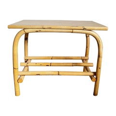 Tavolino Boho Chic in bambù e laminato Wood