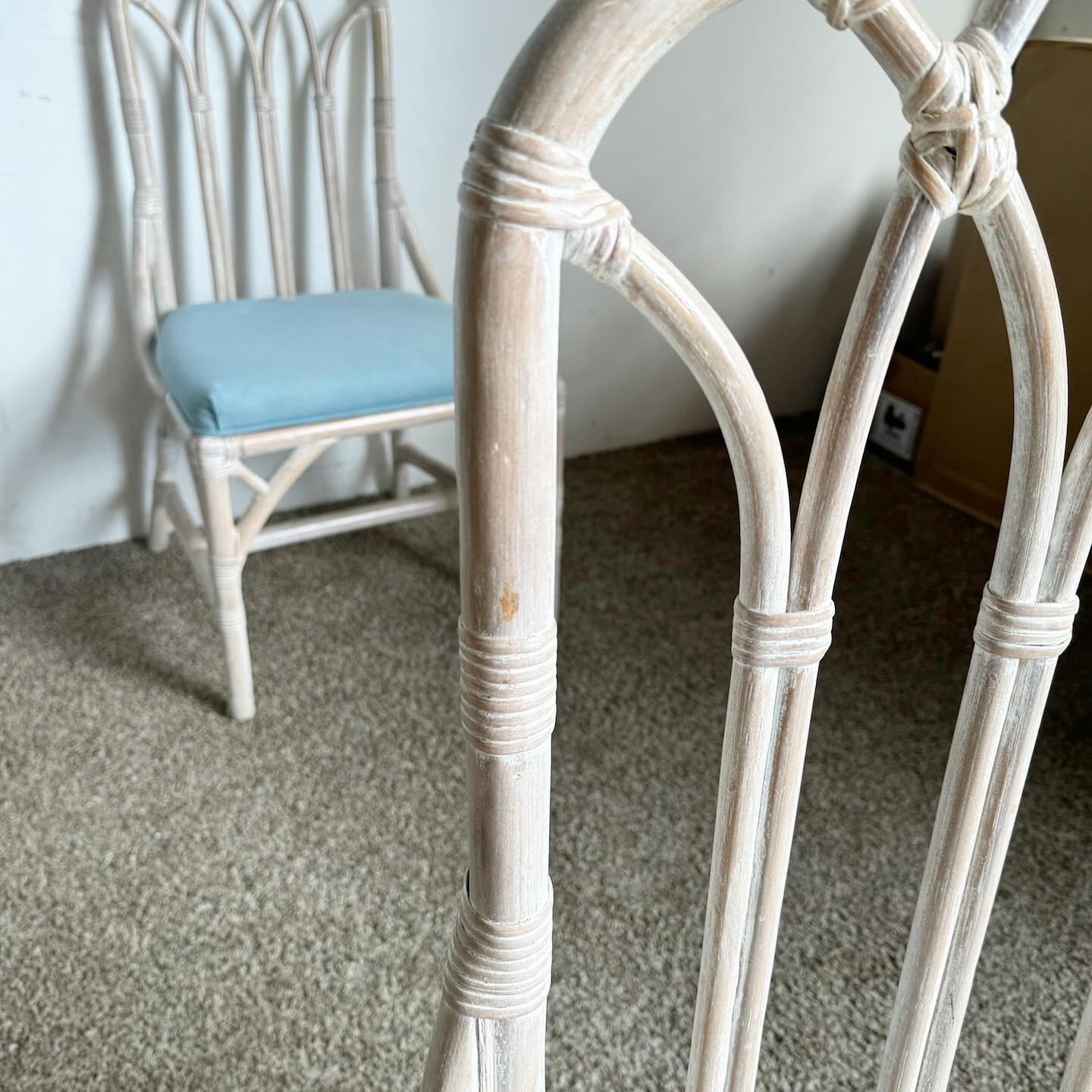 Esszimmerstühle aus Bambus und Rattan von Henry Link, Boho Chic im Zustand „Gut“ im Angebot in Delray Beach, FL