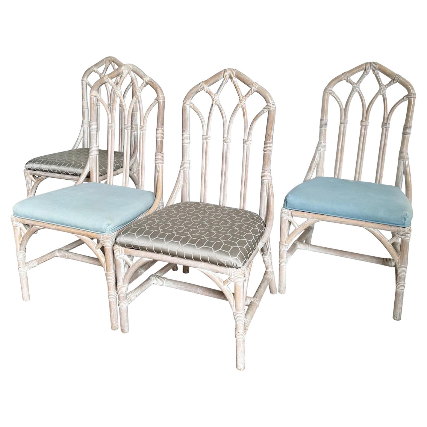 Chaises de salle à manger Boho Chic en bambou et rotin par Henry Link en vente