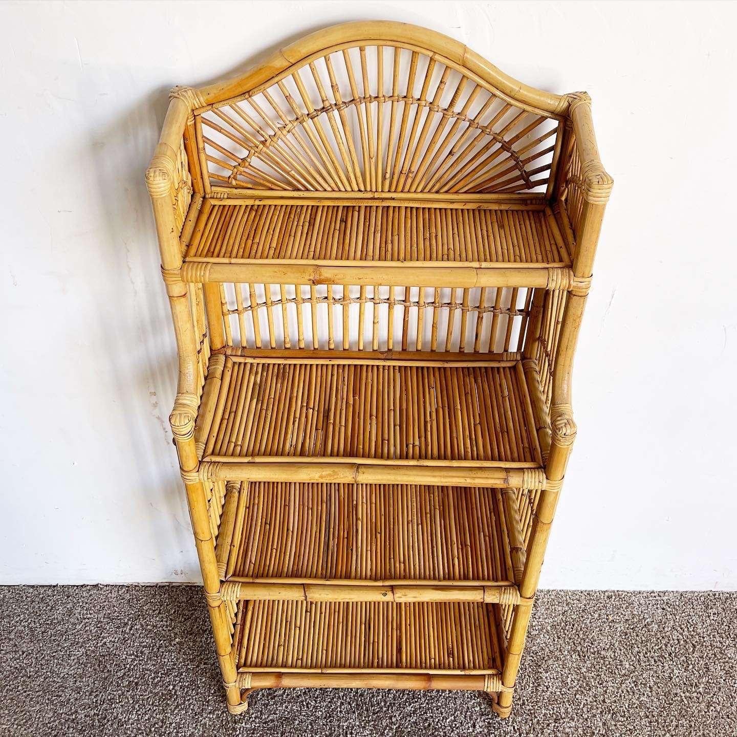 Philippine Boho Chic Bamboo Rattan Etagere