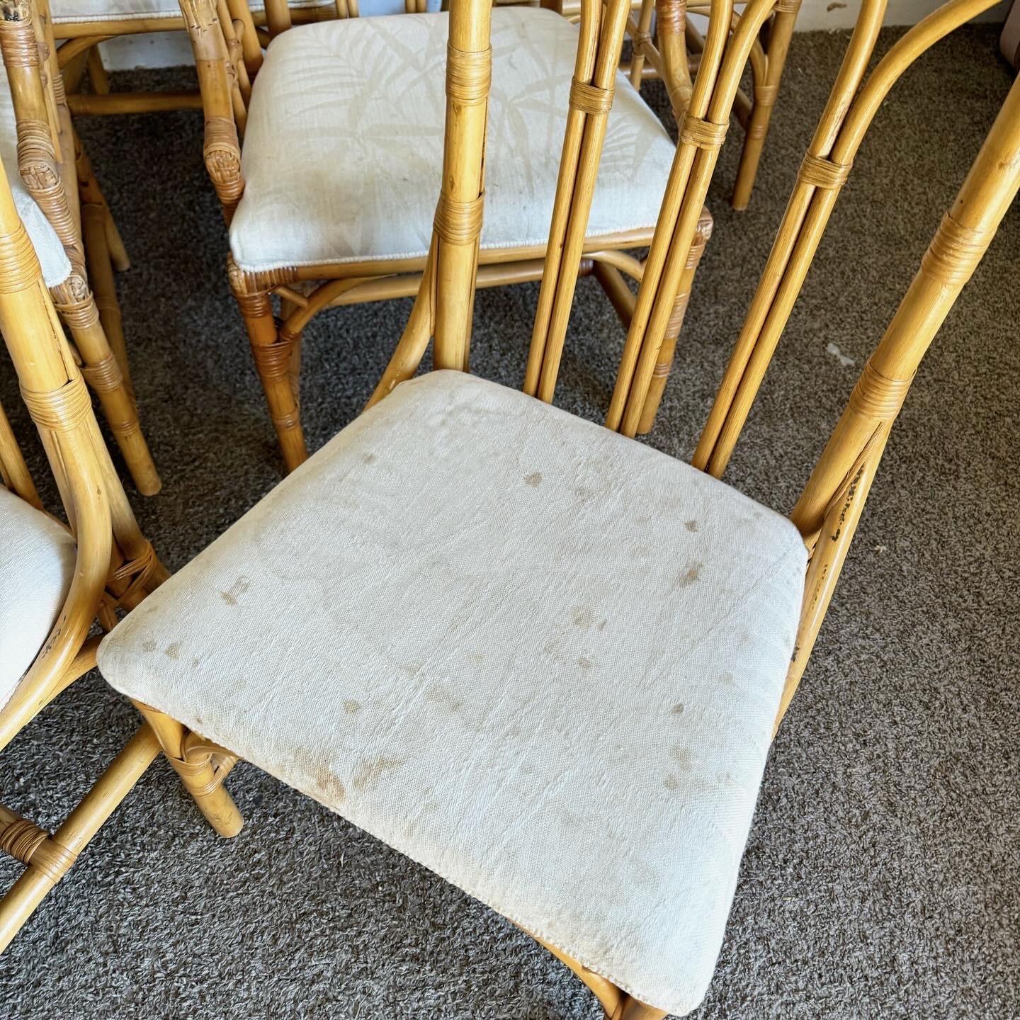 Henry Link Boho Chic Esszimmerstühle aus Bambus und Rattan - 7er-Set im Angebot 5