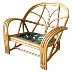 Retro Boho Chic Bamboo Rattan Lounge Chair