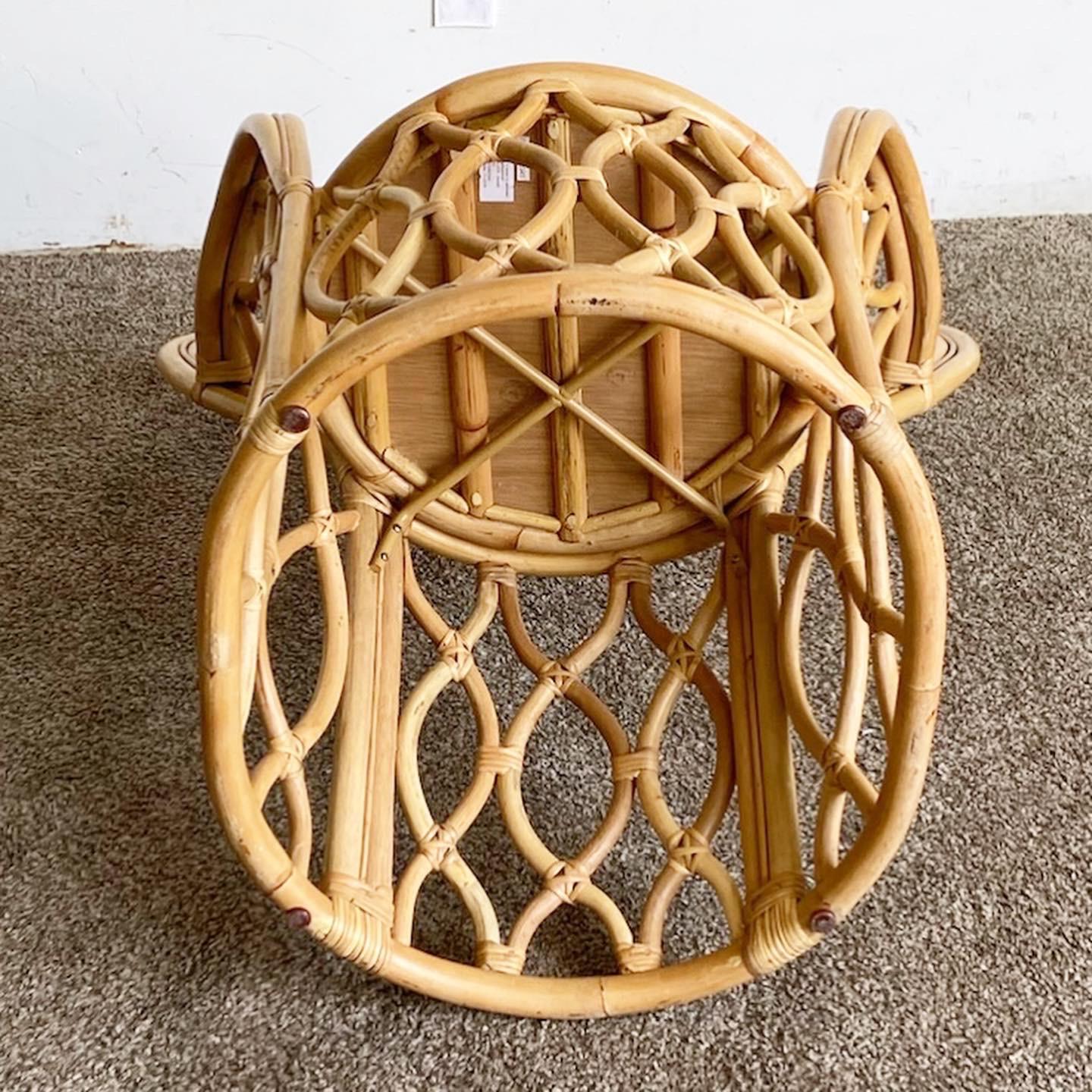 Indonesian Boho Chic Bamboo Rattan Peacock Chair