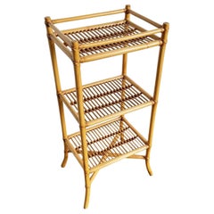 Boho Chic Bamboo Rattan Regal/Etagere/Stand
