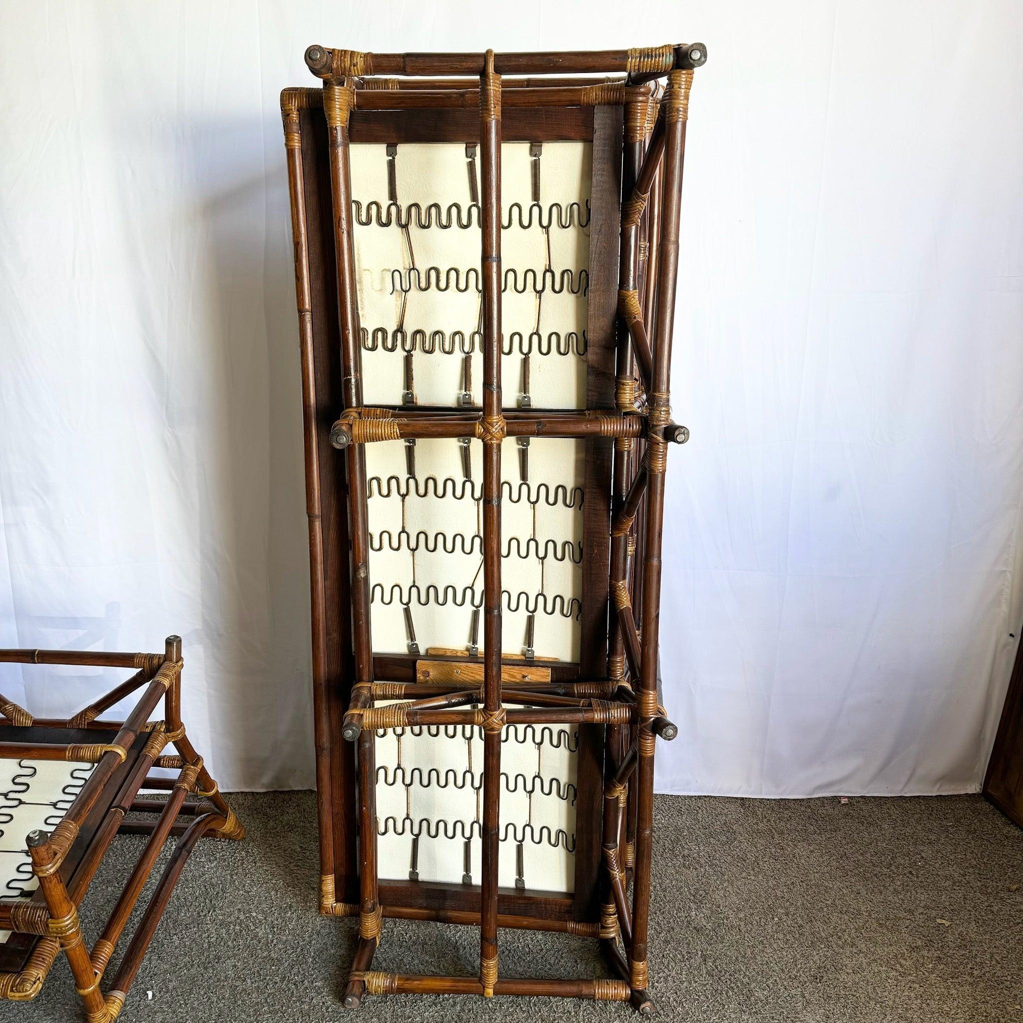 Sofá Boho Chic de Ratán de Bambú con Tumbona - 2 Piezas Filipino en venta