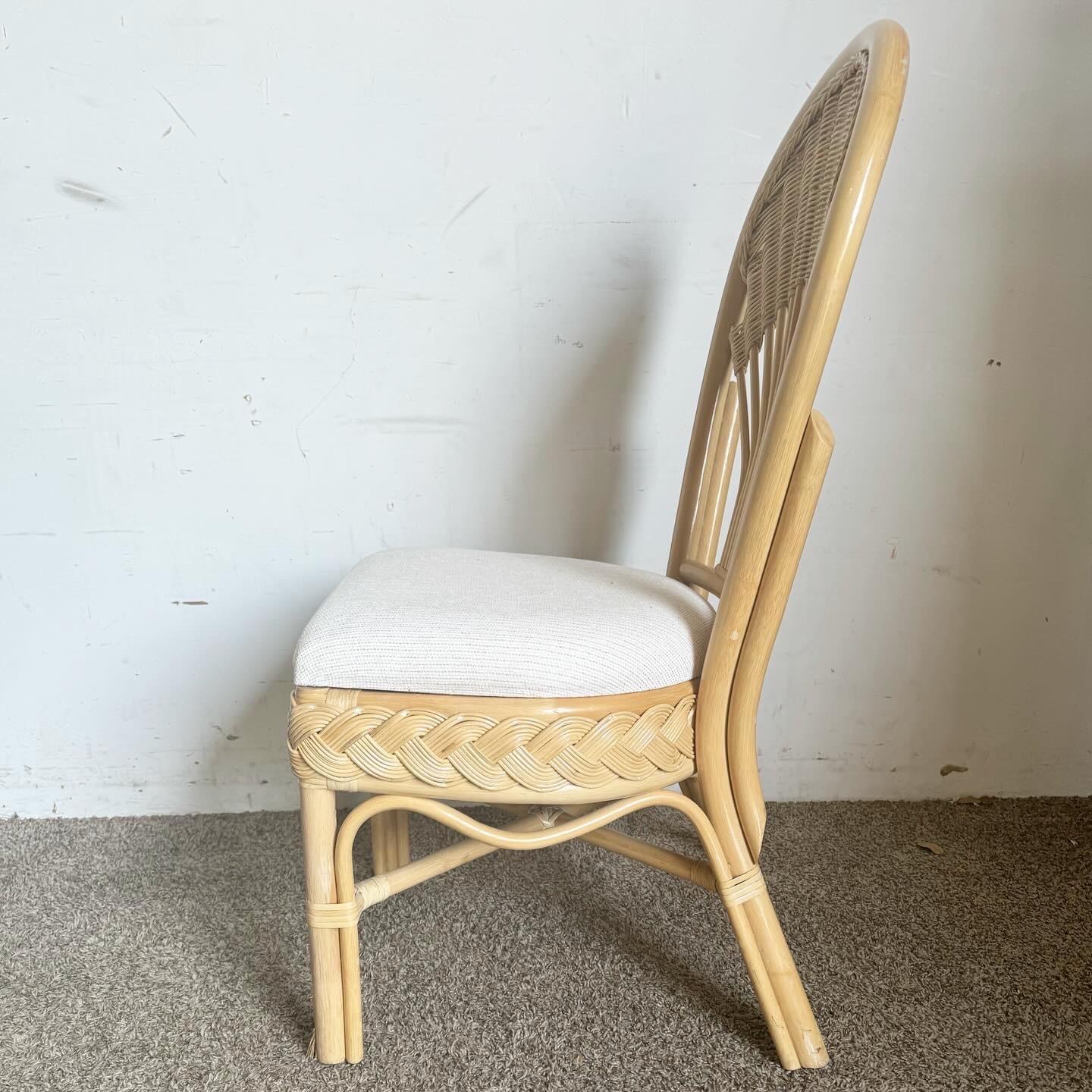 Set da pranzo Boho Chic in vimini e rattan - 5 pezzi in vendita 2