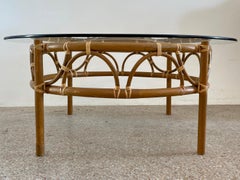 Boho Chic Bamboo Round Coffee Table