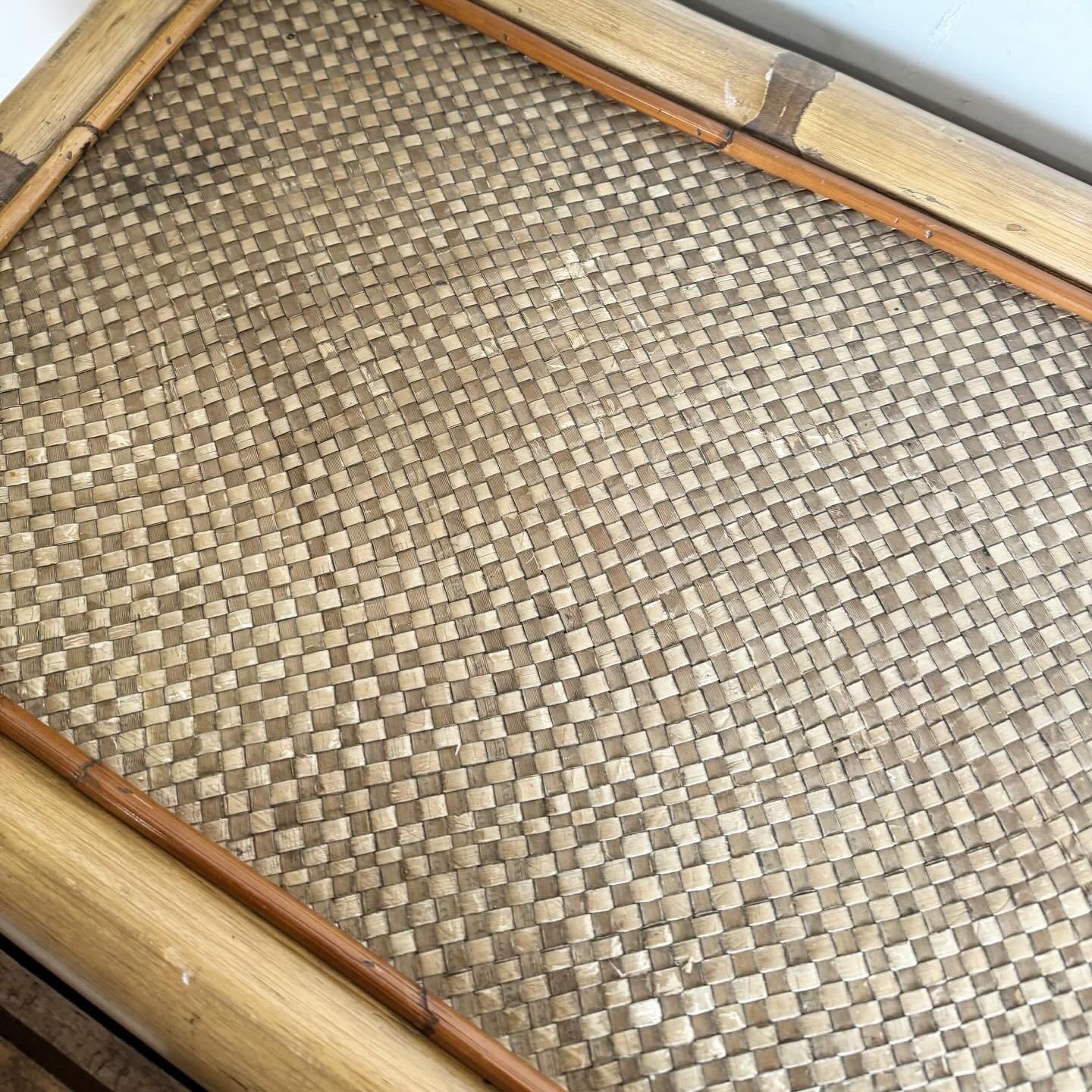 Indonesian Boho Chic Bamboo Woven Dresser - 6 Drawers