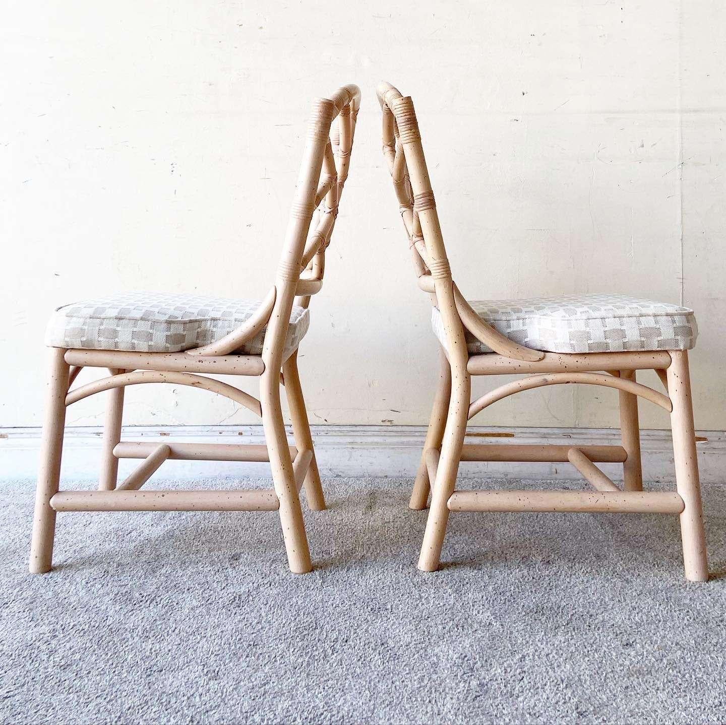 Esszimmerstühle aus Bugholz und Rattan im Chippendale-Stil von Boho Chic 3
