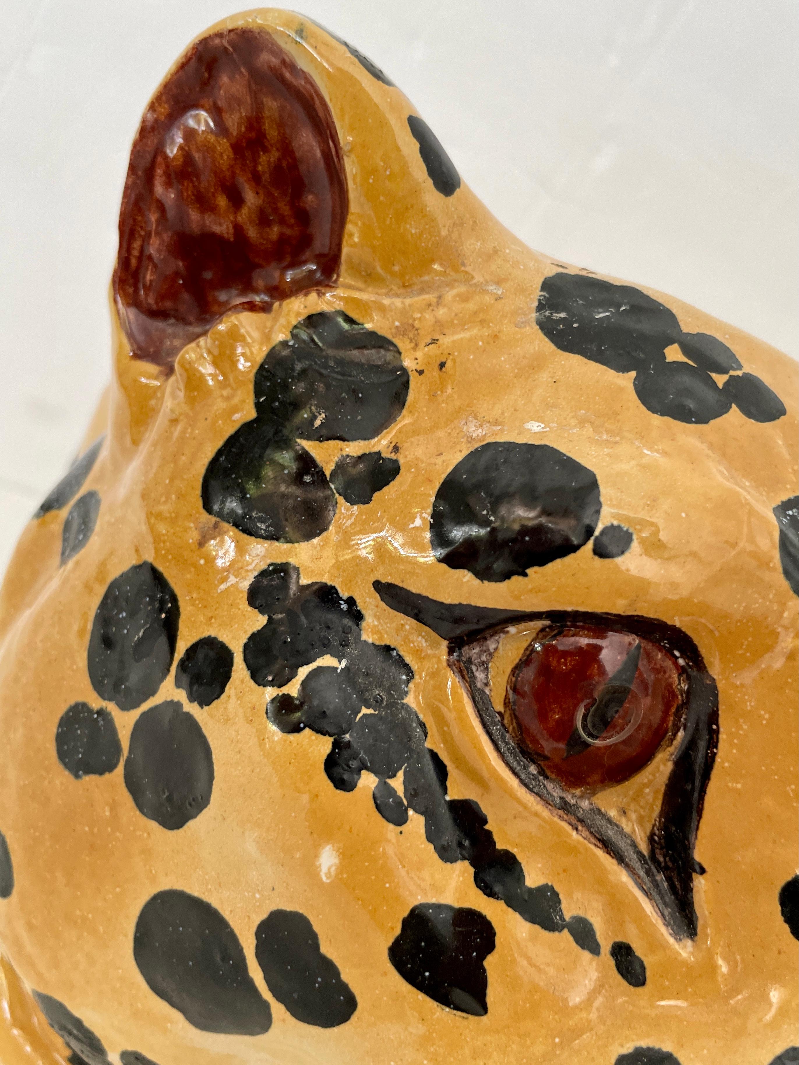 Boho Chic Ceramic Cheetah Cachepot 4