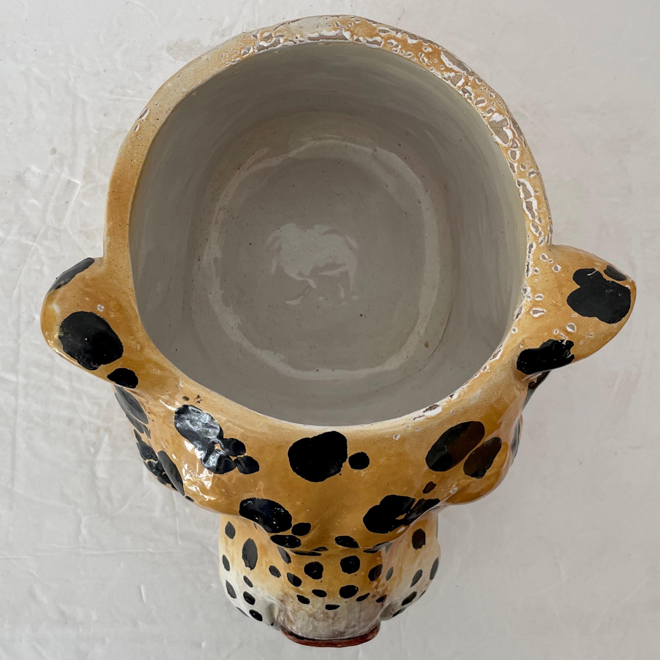 Boho Chic Ceramic Cheetah Cachepot 2