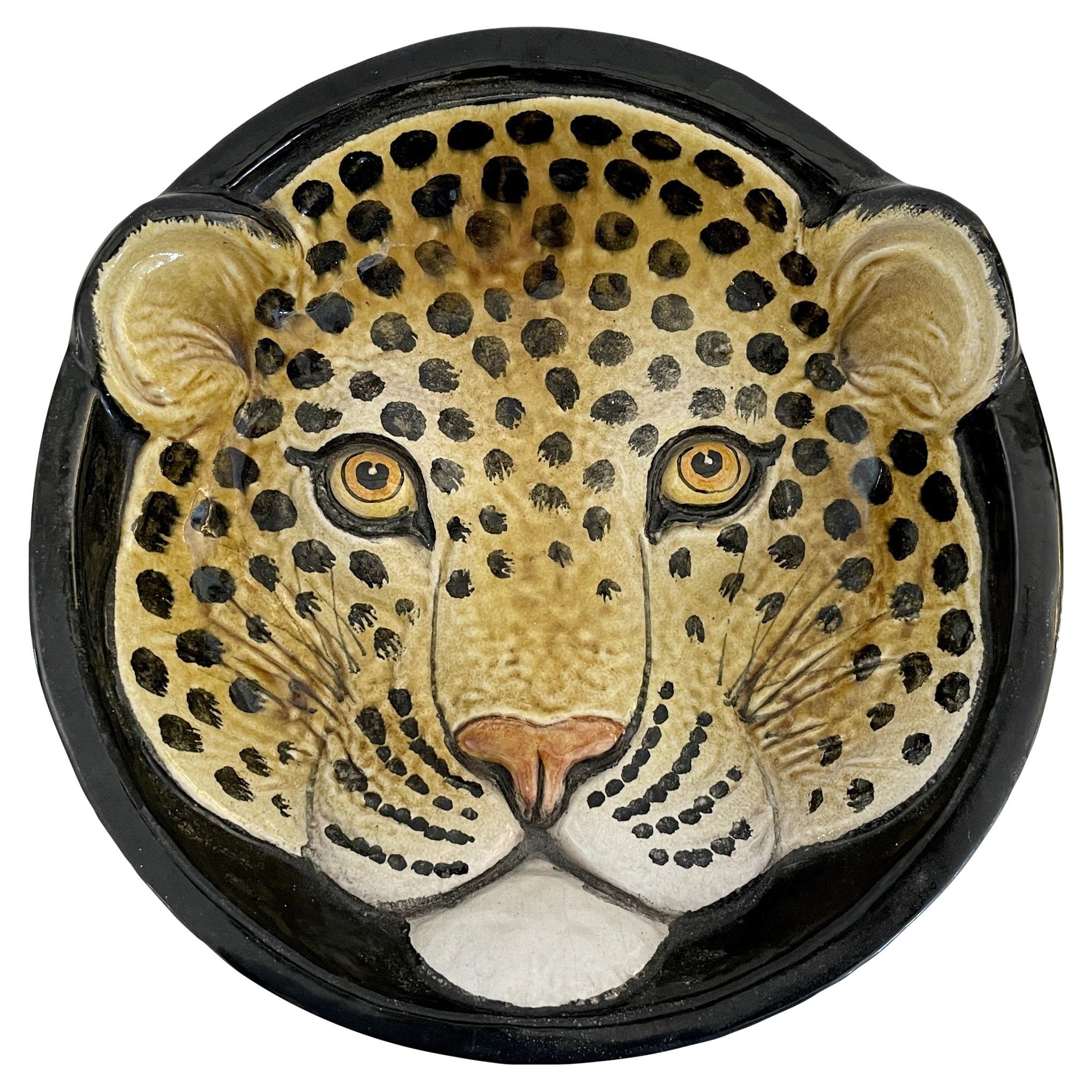 Boho Chic Lion Serving Bowl For Sale at 1stDibs