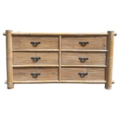 Boho Chic Chunky Bamboo Wicker Dresser