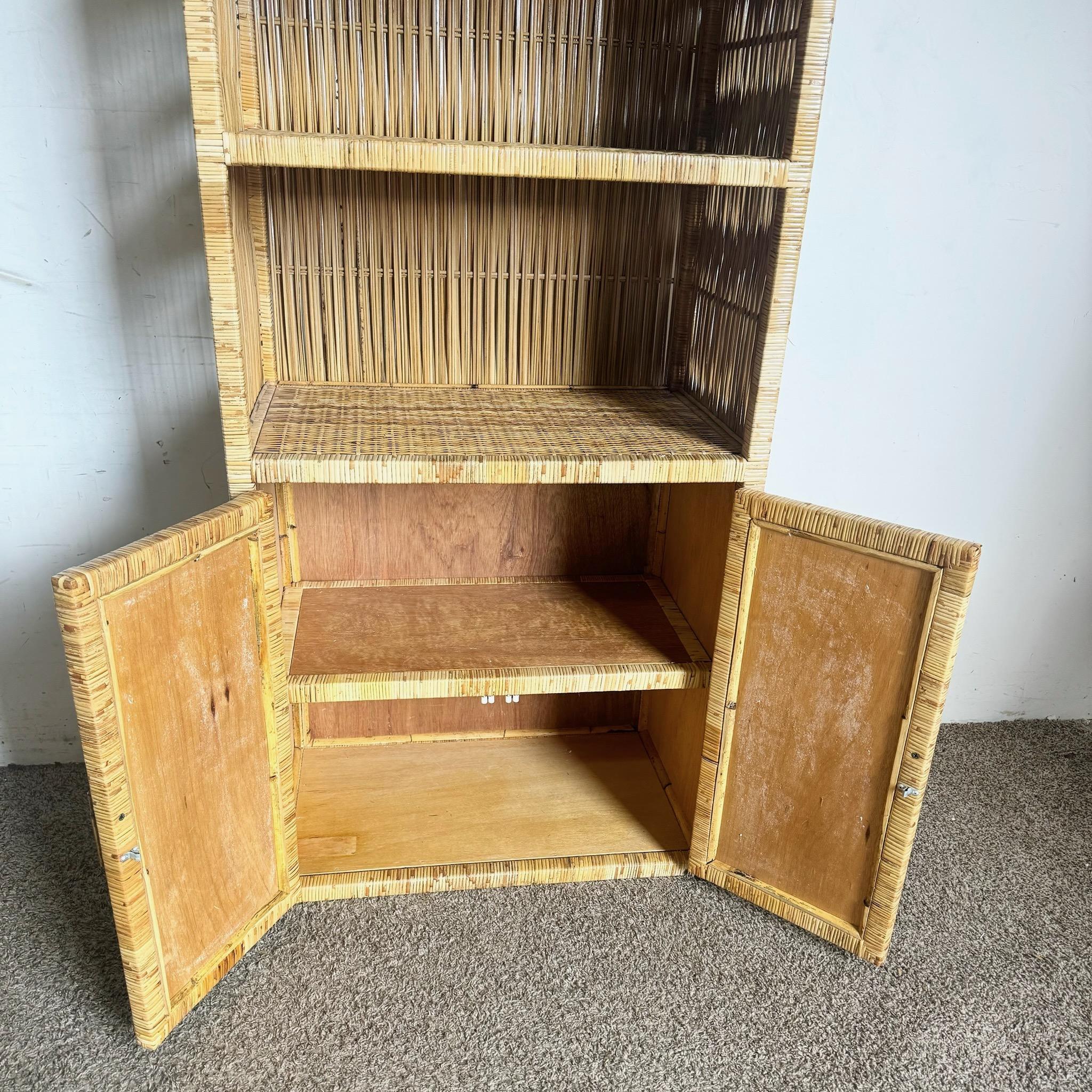 Etagere in vimini in stile Boho Chic Coastal In condizioni buone in vendita a Delray Beach, FL