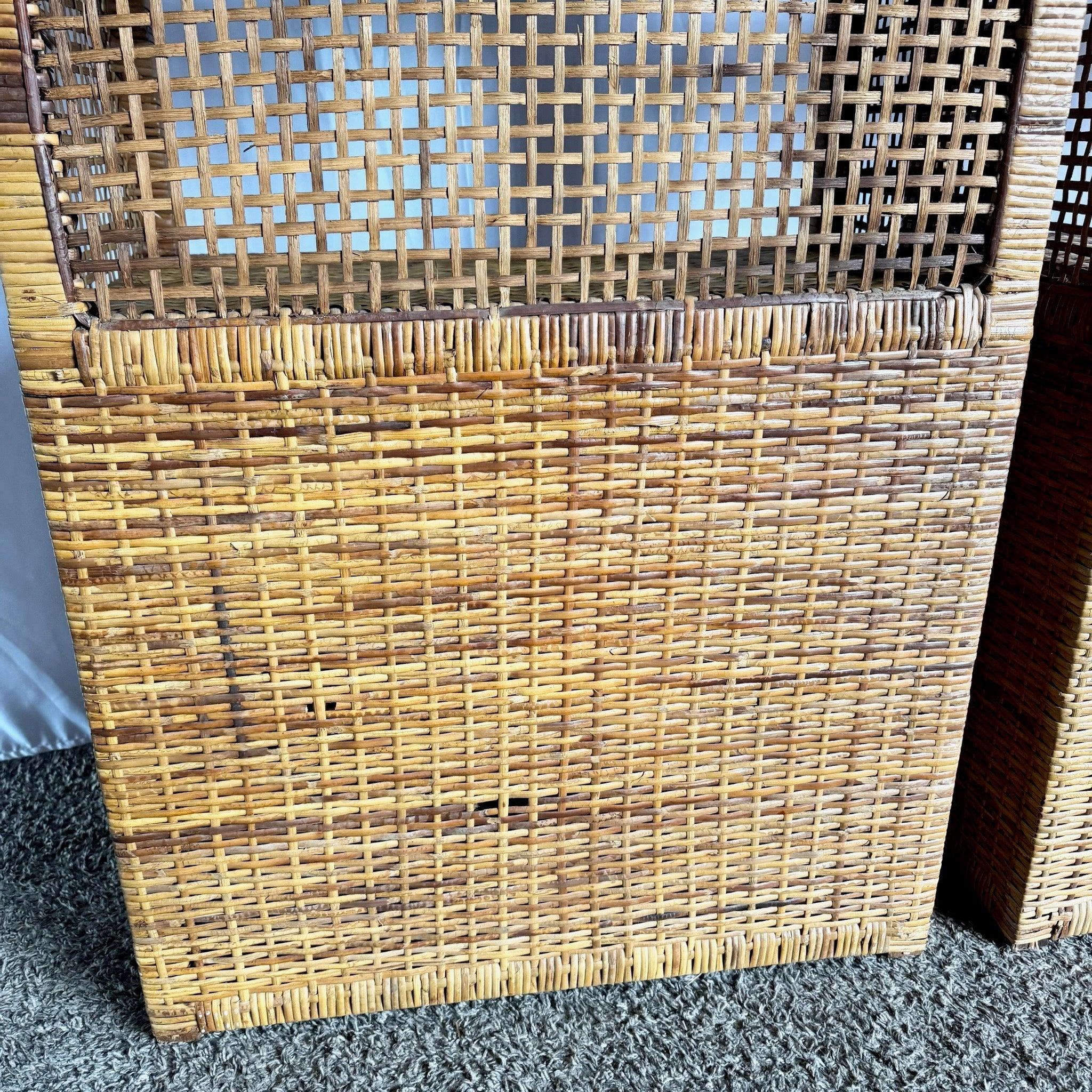 Filippino Etageres/librerie in vimini Boho Chic Coastal - Set di 2 in vendita