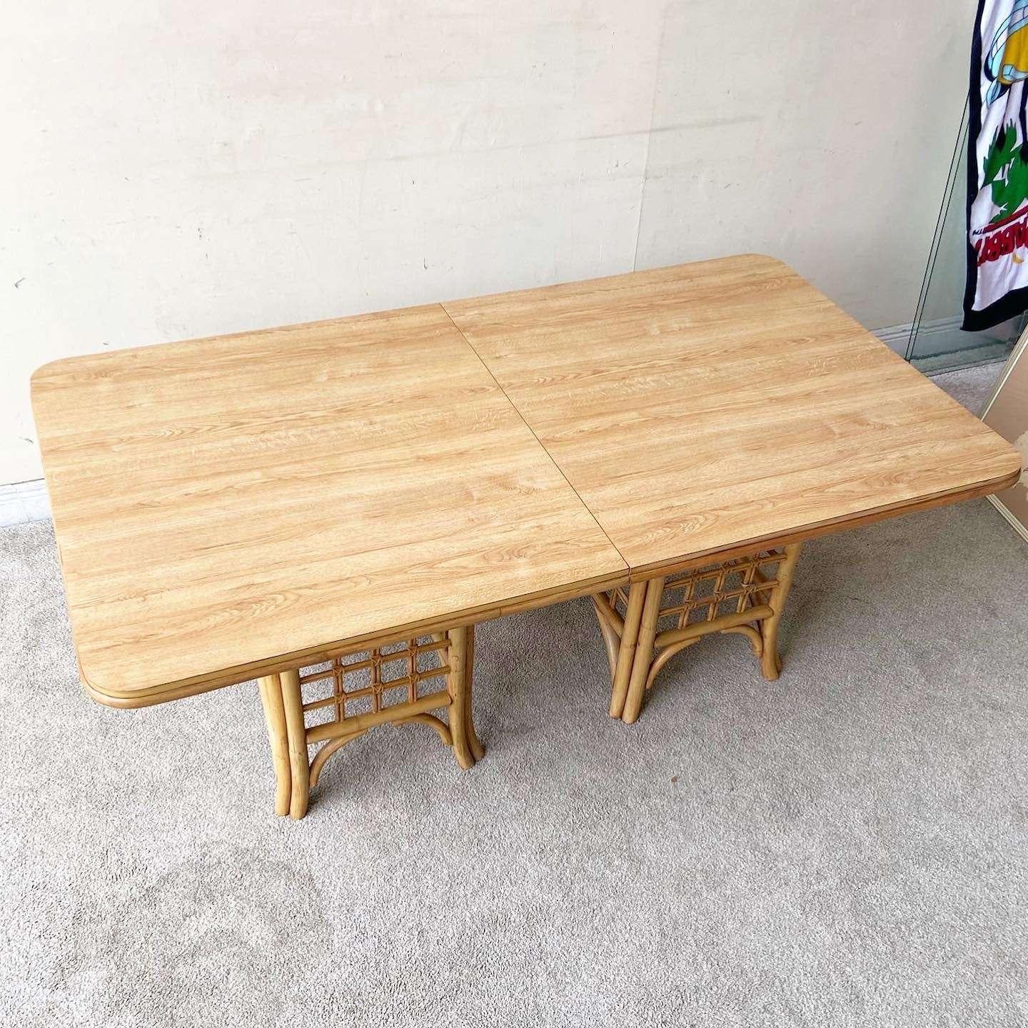 Late 20th Century Boho Chic Dining Table For Sale