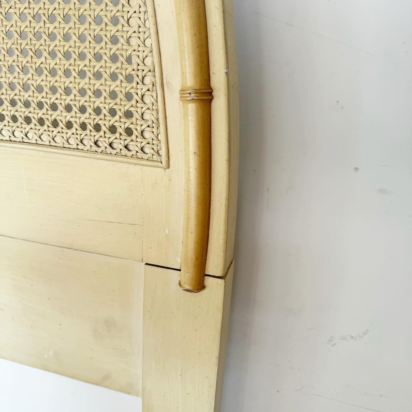 Boho Chic Faux Bamboo and Cane “Aloha” King Headboard by Dixie 3