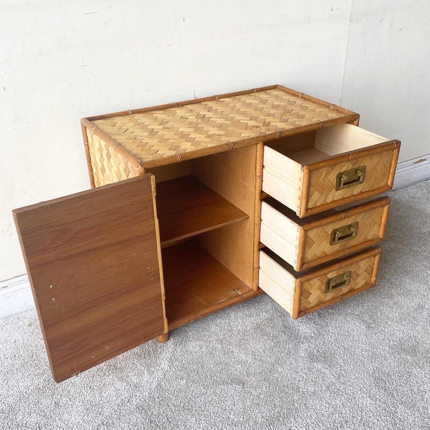 faux bamboo cabinet